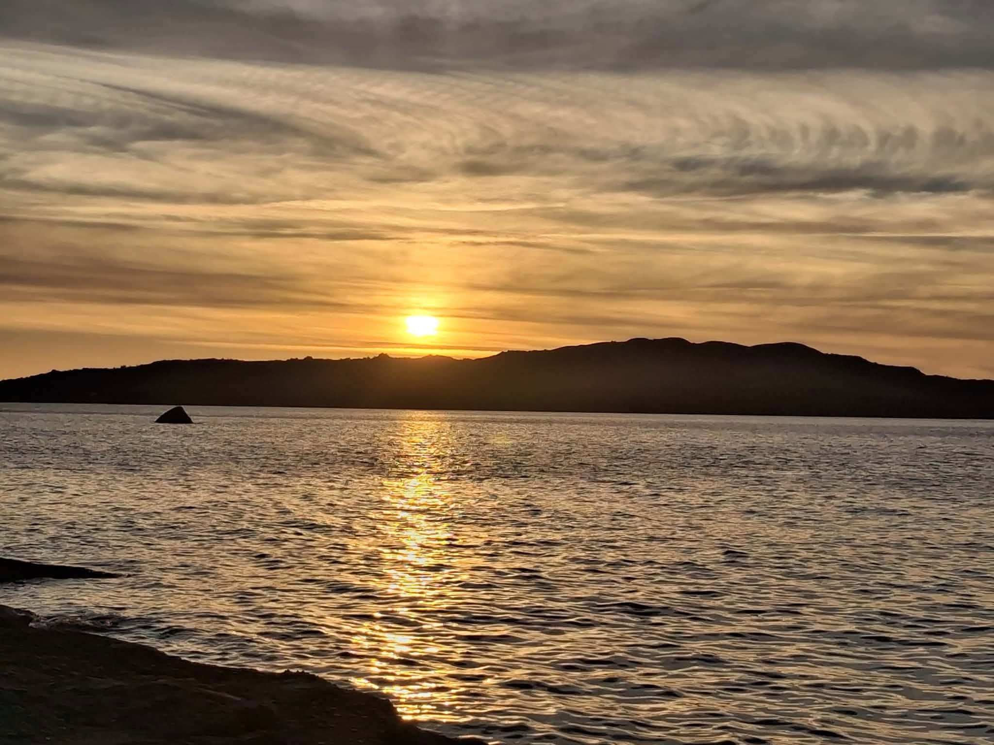 Sunset over the Aegean seen from Lombranos